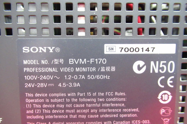 SONY BVM-F170 Professional Monitor 17-inch Organic EL Master Monitor Duplex Hard Case [1213898619]