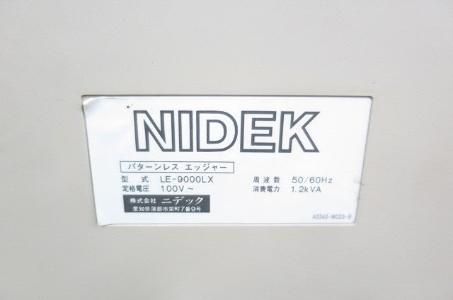 Nidek LE-9000LX PL4 Patternless Edger (for parts or not working) [f1250057044]