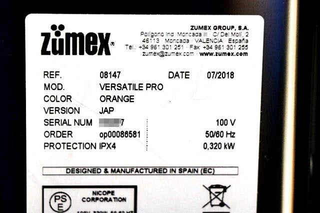 ZUMEX Pro Orange Juicer Fully Automatic Juice Machine [v1190494282]