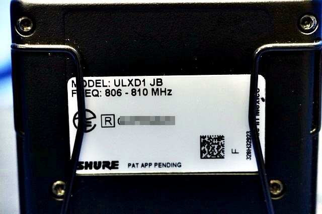 Shure ULXD1-JB Wireless Bodypack Transmitter 806-810MHz [x1210058627]