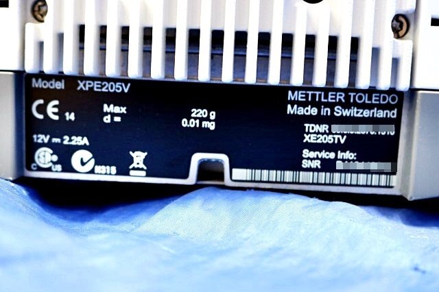 METTLER TOLEDO XPE205V Electronic Balance 220g Capacity 0.01mg Readability [j1212780208]