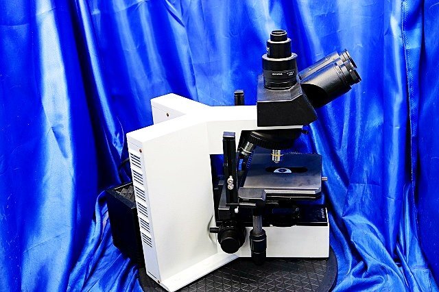 OLYMPUS BX50-F4 Fluorescence Upright Microscope with 4 Objective Lenses (as-is) [q1227226366]
