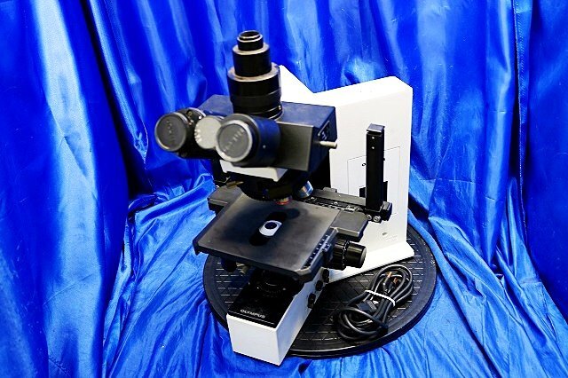 OLYMPUS BX50-F4 Fluorescence Upright Microscope with 4 Objective Lenses (as-is) [q1227226366]