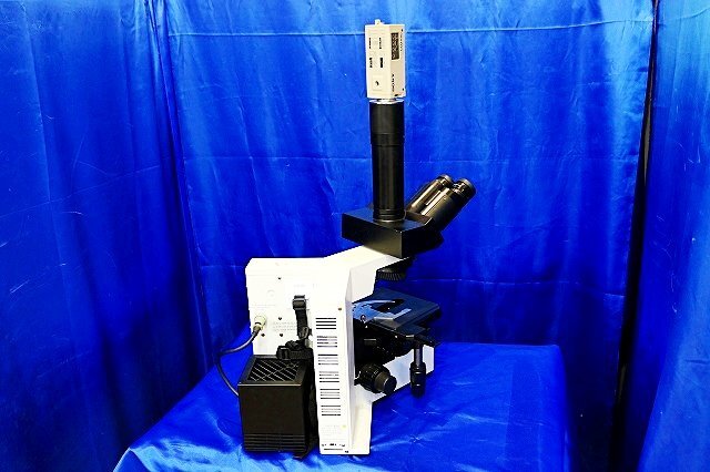 Olympus BX50F Biological Microscope with Sony CCD-IRIS Camera 100W Halogen 2 Objective Lenses (as-is) [k1243026828]