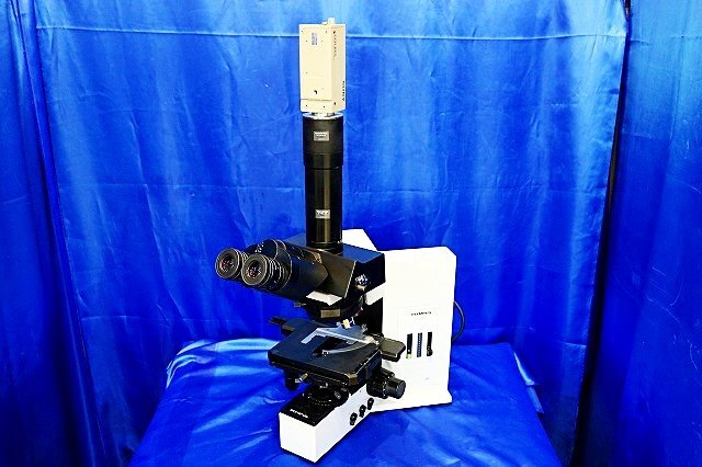 Olympus BX50F Biological Microscope with Sony CCD-IRIS Camera 100W Halogen 2 Objective Lenses (as-is) [k1243026828]