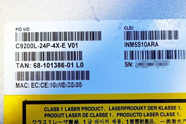 Cisco C9200L-24P-4X-E Catalyst 9200L L3 Switch 24P PoE+ 10G [q1246378084]