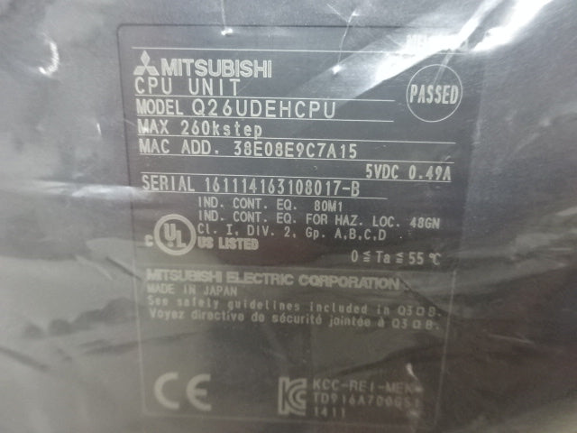 Mitsubishi Electric Q26UDEHCPU Sequencer CPU Universal [c639834526]