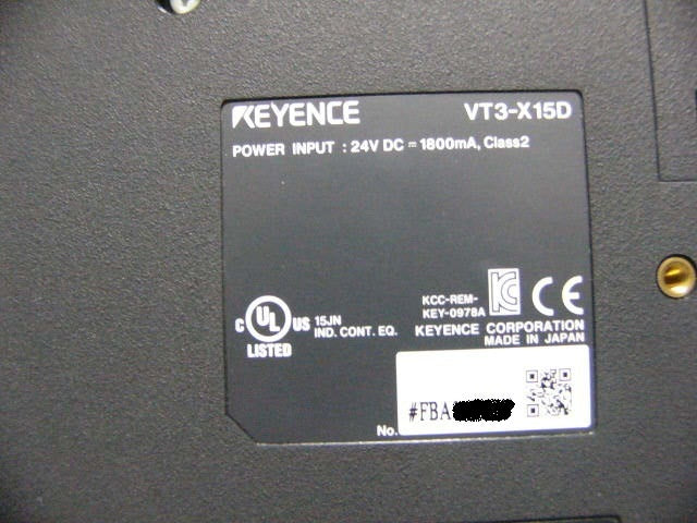 Keyence VT3-X15D 15-inch XGA TFT Color Touch Panel [d442409816]