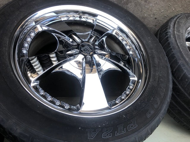 WORK LS LXS-FR Chrome Plating 8.5J +57 5H150 Wheel DUNLOP GRANDTREK PT 200 Rank LEXUS LX470 LX57 TUNDRA SEQUOIA [c826625569]
