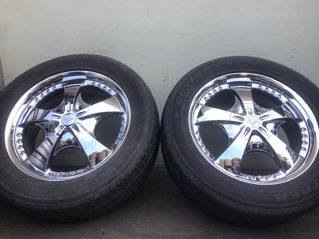 WORK LS LXS-FR Chrome Plating 8.5J +57 5H150 Wheel DUNLOP GRANDTREK PT 200 Rank LEXUS LX470 LX57 TUNDRA SEQUOIA [c826625569]
