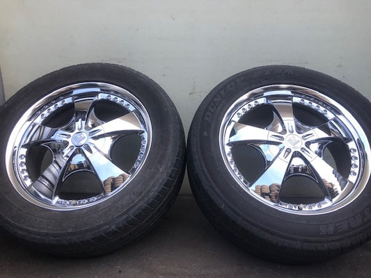 WORK LS LXS-FR Chrome Plating 8.5J +57 5H150 Wheel DUNLOP GRANDTREK PT 200 Rank LEXUS LX470 LX57 TUNDRA SEQUOIA [c826625569]