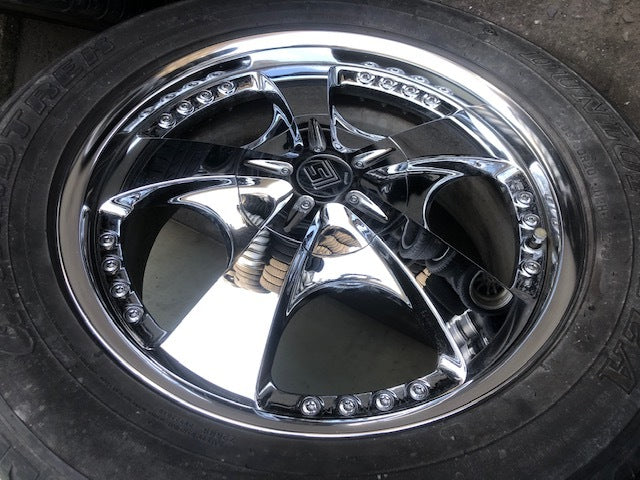 WORK LS LXS-FR Chrome Plating 8.5J +57 5H150 Wheel DUNLOP GRANDTREK PT 200 Rank LEXUS LX470 LX57 TUNDRA SEQUOIA [c826625569]