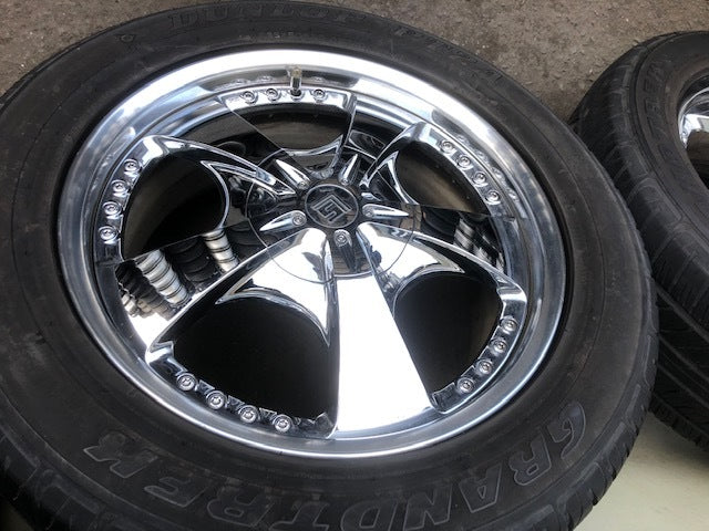 WORK LS LXS-FR Chrome Plating 8.5J +57 5H150 Wheel DUNLOP GRANDTREK PT 200 Rank LEXUS LX470 LX57 TUNDRA SEQUOIA [c826625569]
