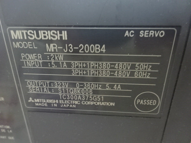 Mitsubishi Electric MR-J3-200B4 Servo Amplifier [n1031571759]