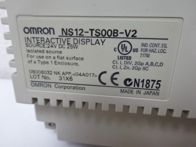 OMRON NS12-TS00B-V2 Touch Panel Programmable Terminal [x1052693358]