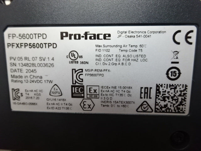 Pro-face PFXFP5600TPD Touch Panel [l1062515874]