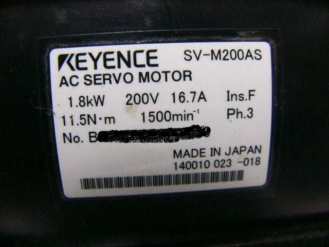 KEYENCE SV-M200AS AC Servo Motor [w1066985783]