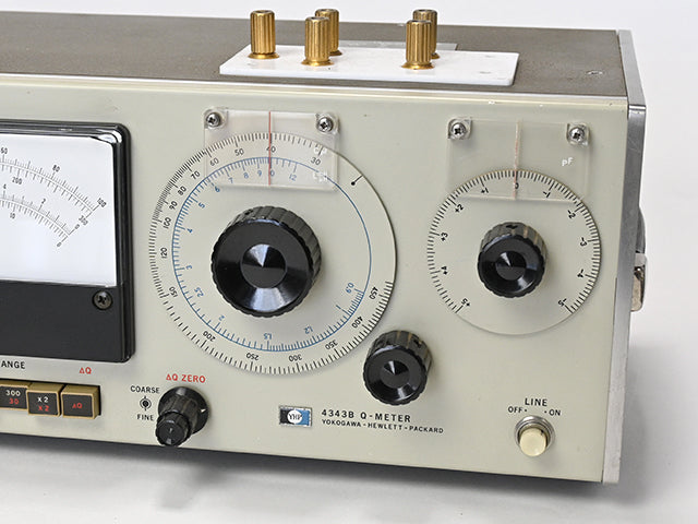 Yokogawa Hewlett-Packard Q-METER 4343B Q Meter Rare 10 Standard Coils Wooden Case [w1180586087]