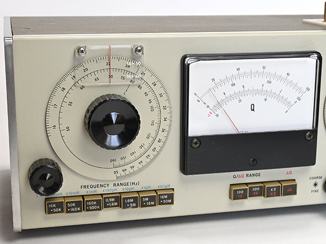Yokogawa Hewlett-Packard Q-METER 4343B Q Meter Rare 10 Standard Coils Wooden Case [w1180586087]