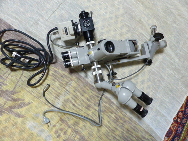Zeiss Surgical Microscope Large Dual Head with Hitachi CCD (as-is) [g1193542440]