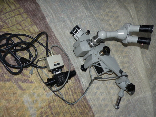 Zeiss Surgical Microscope Large Dual Head with Hitachi CCD (as-is) [g1193542440]