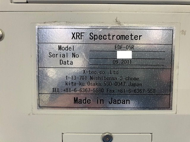 132 XEM EDF-05R Energy Dispersive Fluorescence X-ray Analyzer [m1195909048]