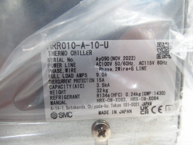 SMC HRR010-A-10-U Circulating Fluid Temperature Controller Thermo-Chiller Rack Mount AC100/115V AC200~230V [t1208145977]