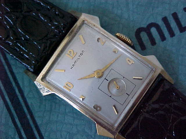 Hamilton 1954 Morton Watch Grasshopper Lugs Signed Case Box Set [s1212237516]