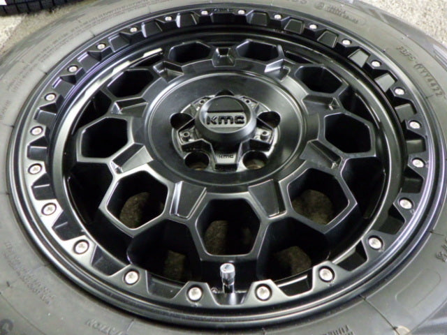 KMC KM545 17x8J+35 Wheel & Yokohama G075 225/65R17 Tire Set PCD114.3 RAV4 Harrier Vanguard NX Delica D:5 X-Trail [l1213905868]