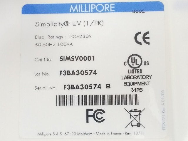 Merck Simplicity UV Water Production Equipment B4397 [r1217938330]
