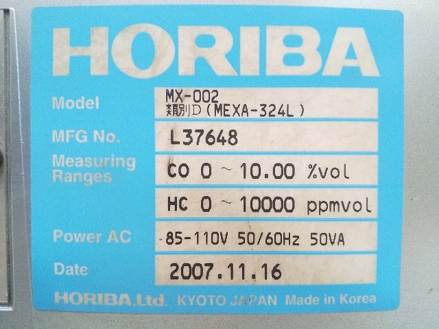 HORIBA MX-002 Exhaust Gas Tester Exhaust Gas Measuring Instrument [o1217933697]