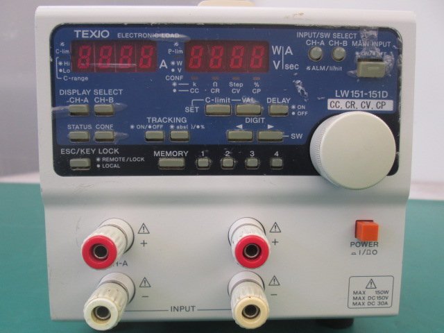 TEXIO LW151-151DV7A Electronic Load Device 150W DC 150V 30A [o1217947293]