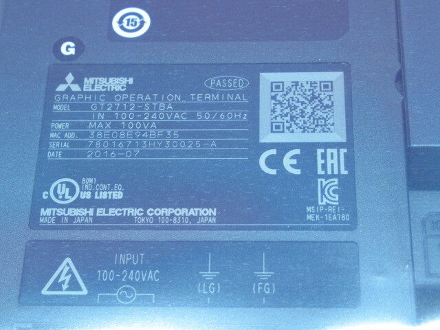 MITSUBISHI ELECTRIC GT2712-STBA HMI Display [g1218610113]
