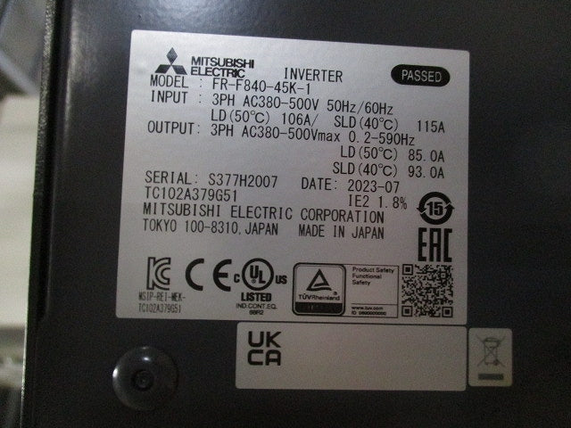 FR-F840-45K-1 Inverter [u1219322254]