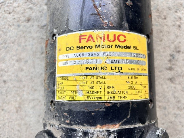 FANUC A06B-0645-B081 Model 6L DC Servo Motor [j1231148462]