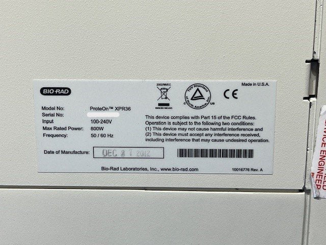Bio-Rad ProteOn XPR36 Molecular Interaction Array System [s1240119560]