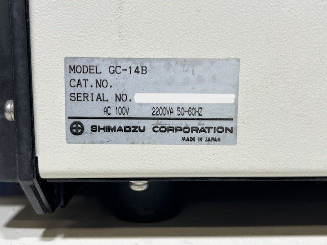 Shimadzu GC-14B Gas Chromatograph with CFC14PM [e1240115920]