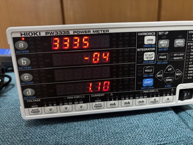 Hioki PW3335-04 Digital Power Meter Voltage Range 6-1000V Current Range 1mA-20A Power Range 6.000mW-20.000kW [b1241867535]