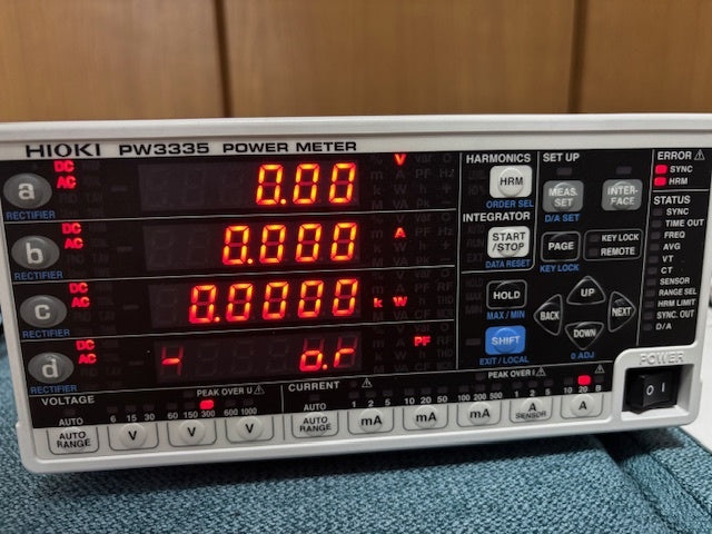 Hioki PW3335-04 Digital Power Meter Voltage Range 6-1000V Current Range 1mA-20A Power Range 6.000mW-20.000kW [b1241867535]