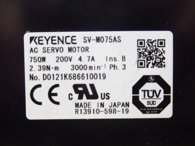 Keyence SV-M075AS Servo Motor Straight Shaft Absolute (as-is) [p1242746964]