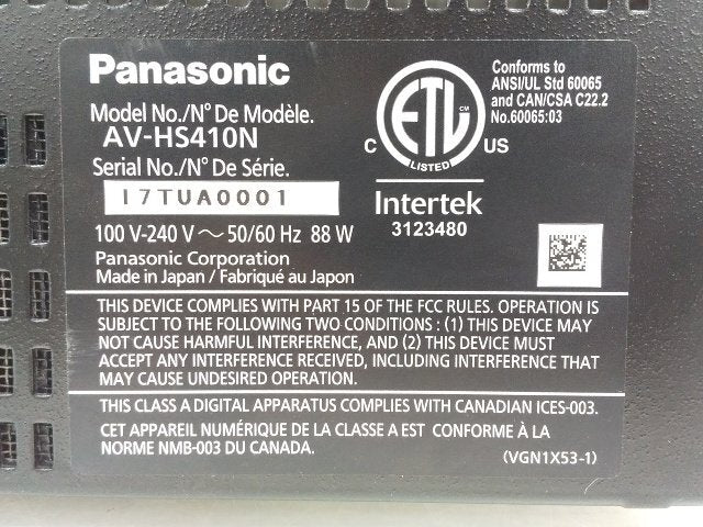 Panasonic AV-HS410N Video Switcher [h1244938318]