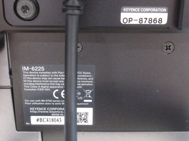 Keyence IM-6225 Image Dimension Measurement System with IM-6700 Controller (as-is) [h1247949690]