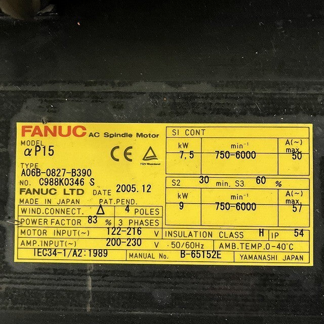 FANUC A06B-0827-B390 Servo Motor [h1146779162]