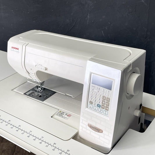 JANOME 858 Cantare TJ-1 Computer Sewing Machine Stand Set White [g1208322347]