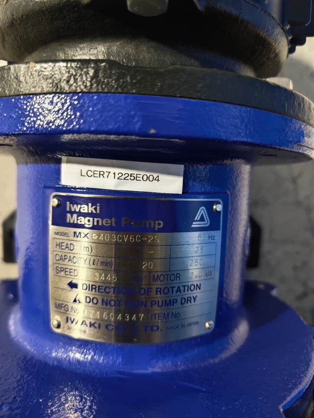 IWAKI MX-403CV6C-2S Magnet Pump TOSHIBA PREMIUM GOLD MOTOR [b1215655903]