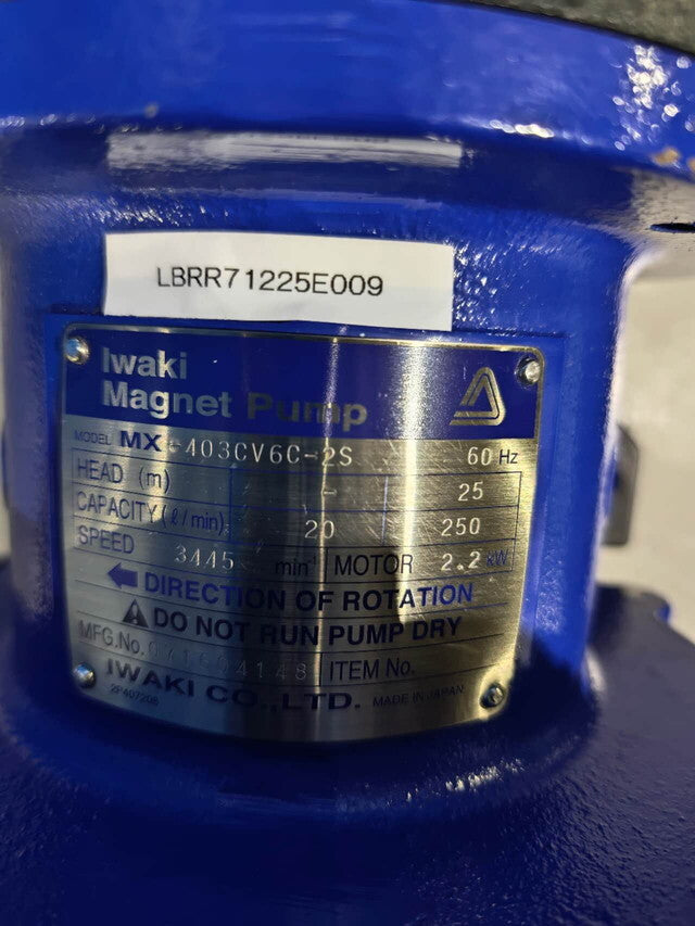 IWAKI MX-403CV6C-2S Magnet Pump TOSHIBA PREMIUM GOLD MOTOR [w1215657812]