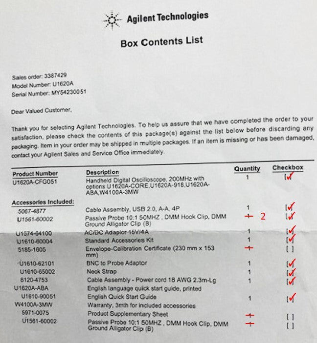 U1620A Handheld Oscilloscope 200MHz 2Gs/s Digital Multimeter Data Logger [e1192185462]