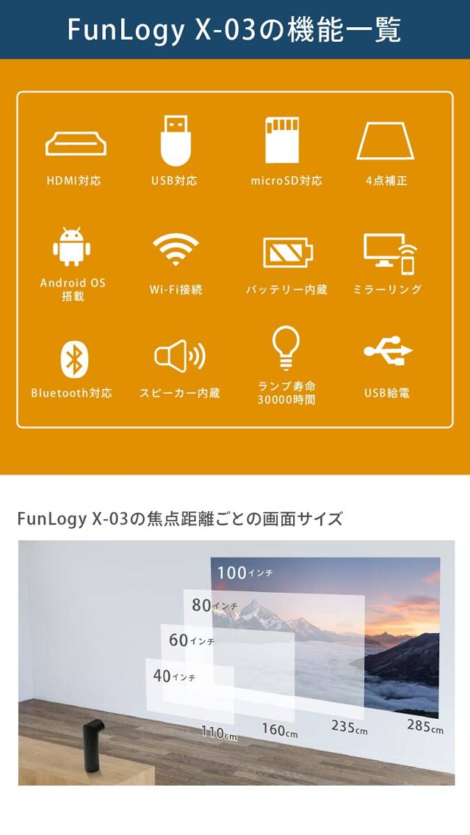 High Quality Sound Small Projector 90 Degree Rotation [n1209325931]