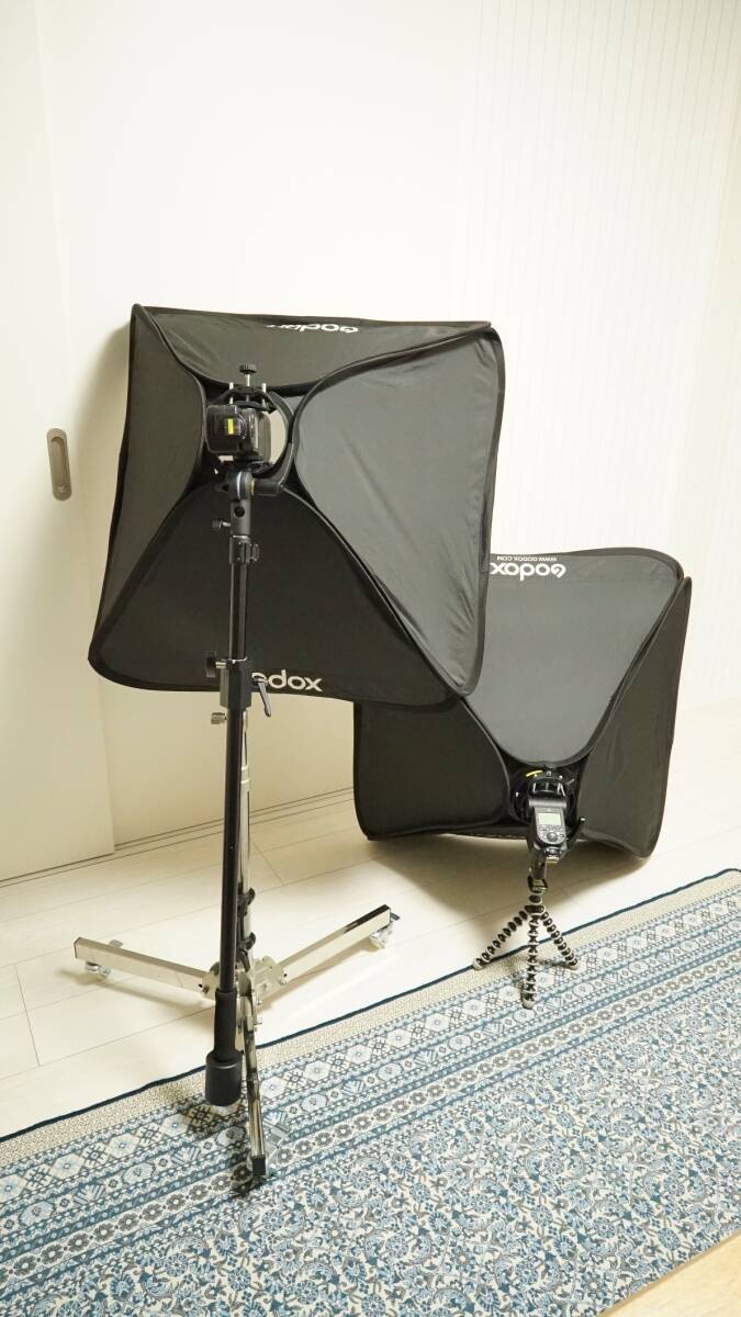 SONY Strobe 3 Lights Set with 80cm Softboxes x2 and Modified Bracket [u1210084113]