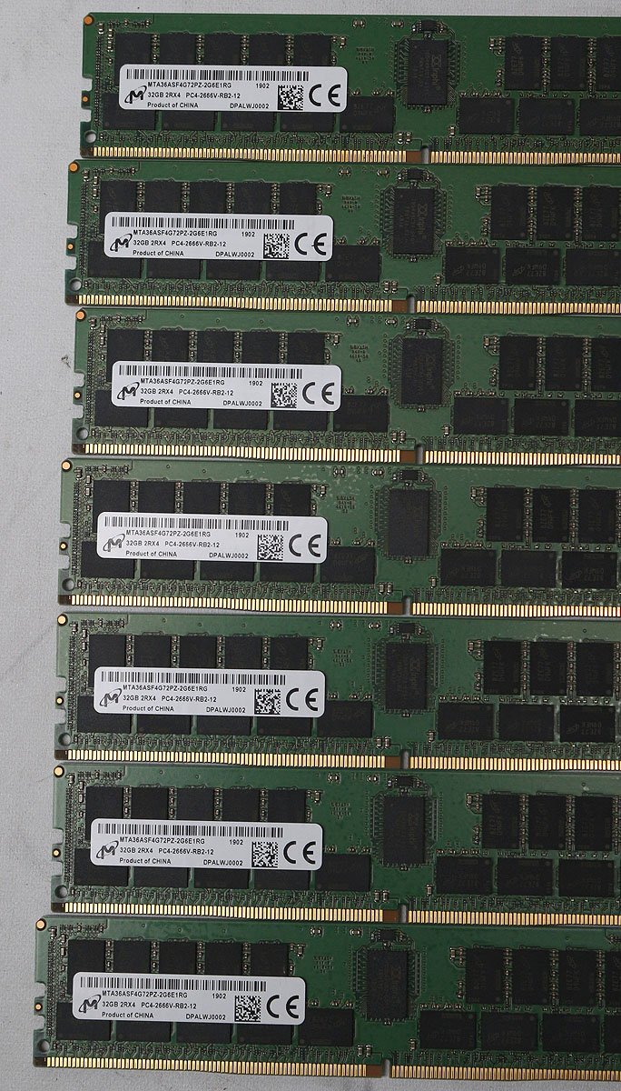 Micron MTA36ASF4G72PZ-2G6E1RG 14 pcs Registered RDIMM Server Memory 32GB 2Rx4 PC4-2666V-RB2-12 [j1241579232]